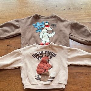Set of Zara Bear Sweatshirts
